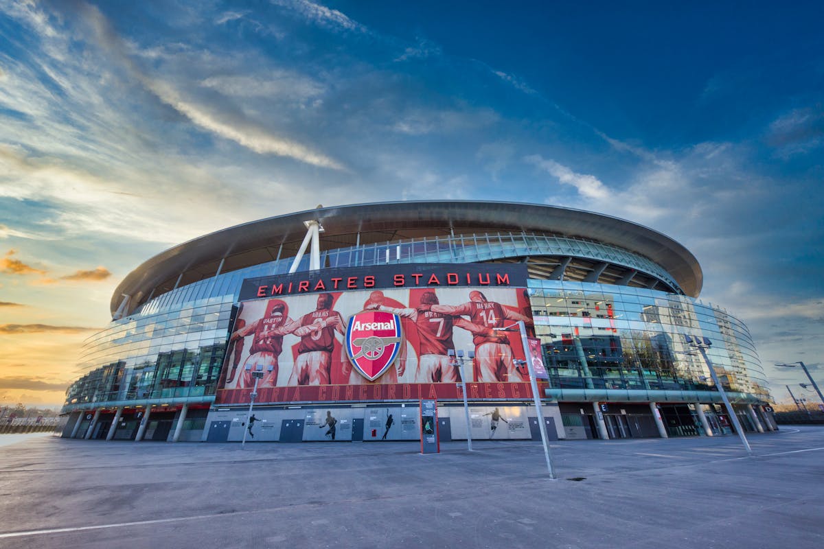 Vue de l'Emirates Stadium d'Arsenal un jour de match