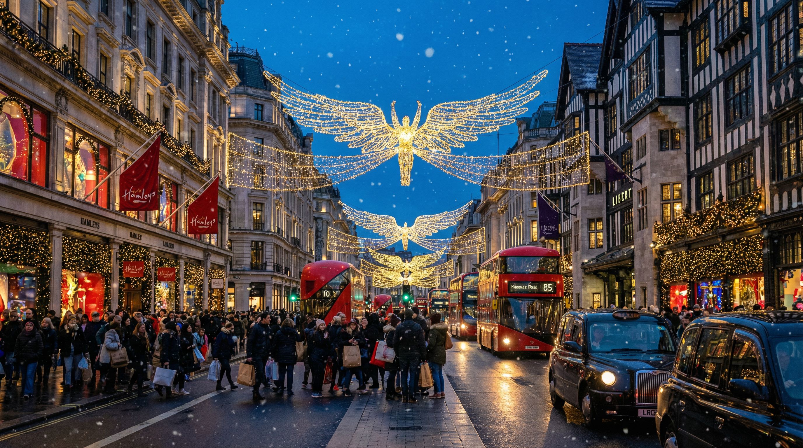 Illuminations de Noël sur Oxford Street à Londres